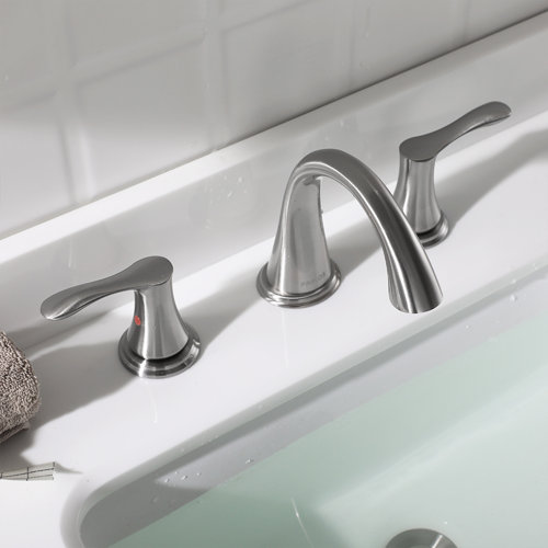 13647 Parlos Home Widespread Faucet 2handle Bathroom Faucet with Drain